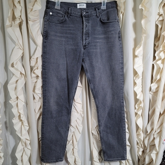 Agolde Nico High-Rise Jeans In Ceremony 29 Organic Cotton Button Fly - Picture 3 of 11